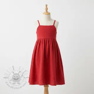 Dubbelgasväv/muslin tomato