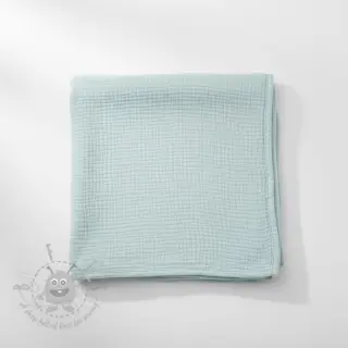 Dubbelgasväv/muslin baby blue ORGANIC