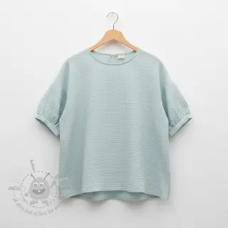 Dubbelgasväv/muslin baby blue ORGANIC