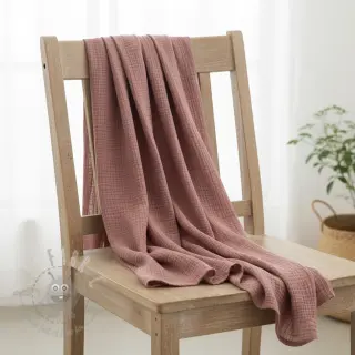 Dubbelgasväv/muslin old blush ORGANIC