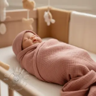 Dubbelgasväv/muslin blush ORGANIC