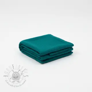 Dubbelgasväv/muslin dark cyan