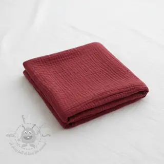 Dubbelgasväv/muslin bordeaux