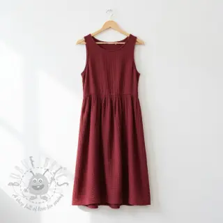 Dubbelgasväv/muslin bordeaux