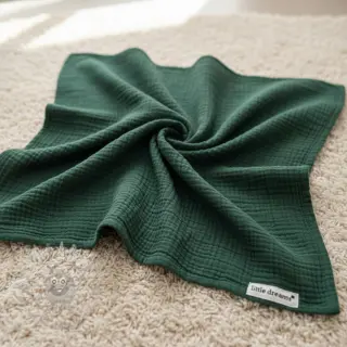 Dubbelgasväv/muslin old green