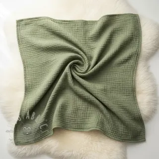 Dubbelgasväv/muslin moss green