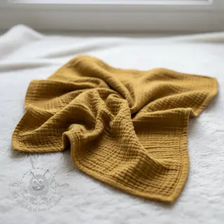 Dubbelgasväv/muslin ochre