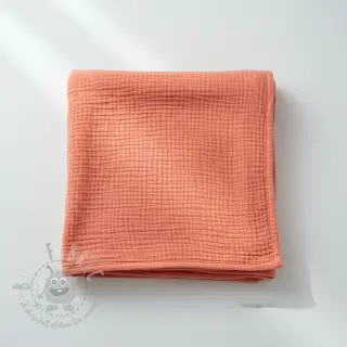 Dubbelgasväv/muslin coral