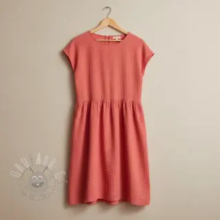 Dubbelgasväv/muslin coral
