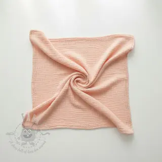 Dubbelgasväv/muslin light salmon ORGANIC