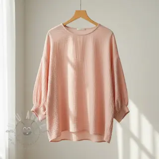 Dubbelgasväv/muslin light salmon ORGANIC