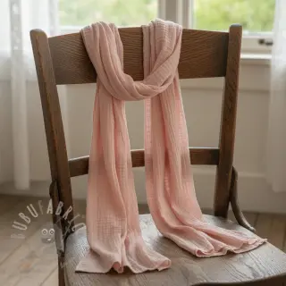 Dubbelgasväv/muslin light salmon ORGANIC