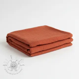 Dubbelgasväv/muslin terra ORGANIC