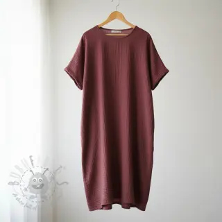 Dubbelgasväv/muslin rouge ORGANIC