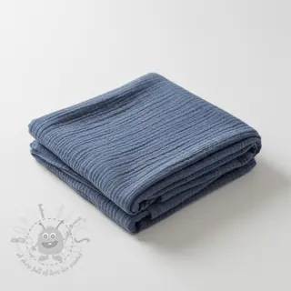 Dubbelgasväv/muslin jeans blue ORGANIC