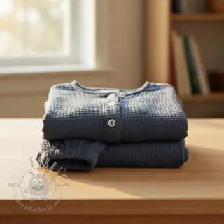 Dubbelgasväv/muslin jeans blue ORGANIC