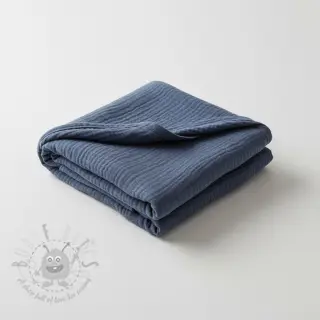 Dubbelgasväv/muslin jeans blue ORGANIC