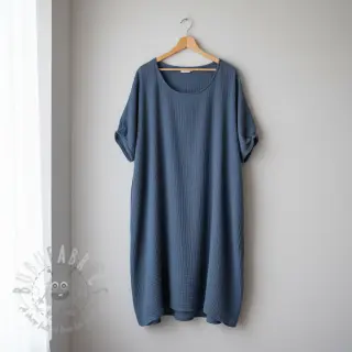 Dubbelgasväv/muslin jeans blue ORGANIC