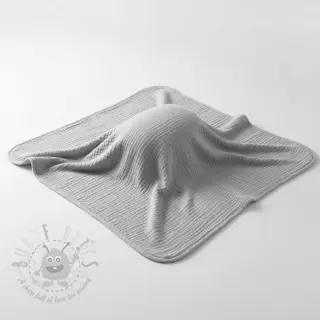 Dubbelgasväv/muslin light grey ORGANIC