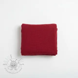 Dubbelgasväv/muslin red ORGANIC