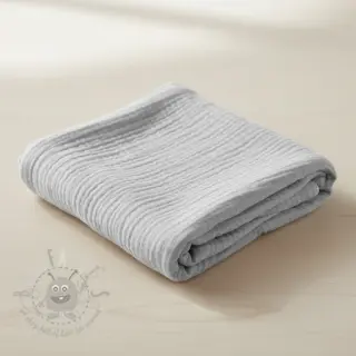 Dubbelgasväv/muslin light grey ORGANIC