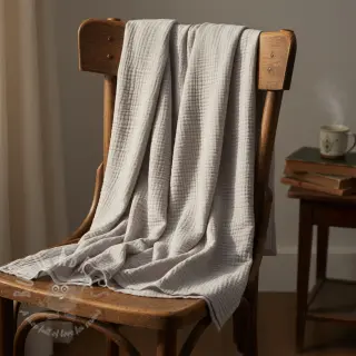 Dubbelgasväv/muslin light grey ORGANIC