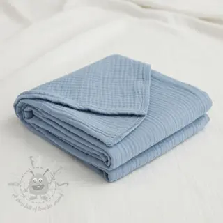 Dubbelgasväv/muslin blue ORGANIC