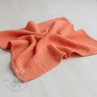 Dubbelgasväv/muslin salmon ORGANIC