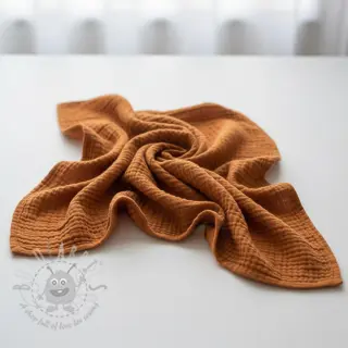 Dubbelgasväv/muslin brique ORGANIC