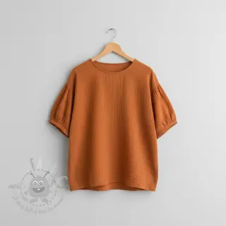 Dubbelgasväv/muslin brique ORGANIC