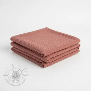 Dubbelgasväv/muslin mauve ORGANIC