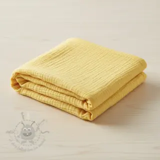 Dubbelgasväv/muslin soft yellow ORGANIC