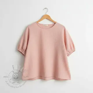 Dubbelgasväv/muslin light rose ORGANIC