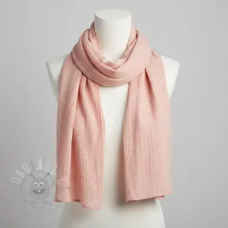 Dubbelgasväv/muslin light rose ORGANIC