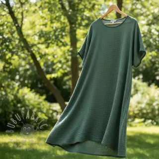 Dubbelgasväv/muslin green ORGANIC