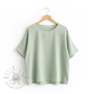 Dubbelgasväv/muslin mint ORGANIC
