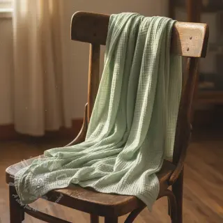 Dubbelgasväv/muslin mint ORGANIC