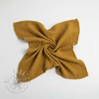 Dubbelgasväv/muslin ochre ORGANIC