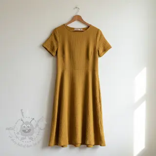 Dubbelgasväv/muslin ochre ORGANIC