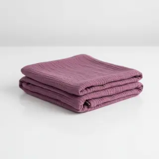 Dvojitá gázovina/mušelín purple ORGANIC
