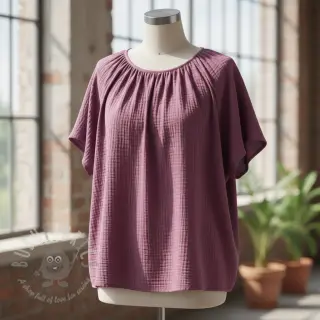 Dubbelgasväv/muslin purple ORGANIC