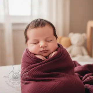 Dubbelgasväv/muslin berry ORGANIC