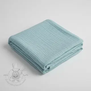 Dubbelgasväv/muslin teal ORGANIC