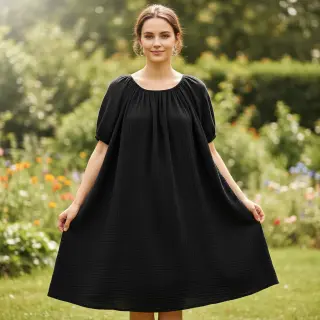 Dvojitá gázovina/mušelín black