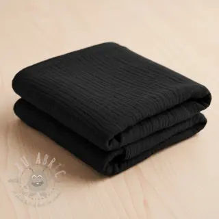 Dubbelgasväv/muslin black