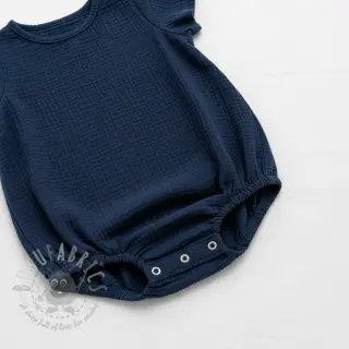 Dubbelgasväv/muslin navy
