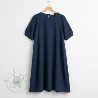 Dubbelgasväv/muslin navy