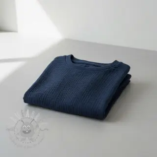 Dubbelgasväv/muslin navy