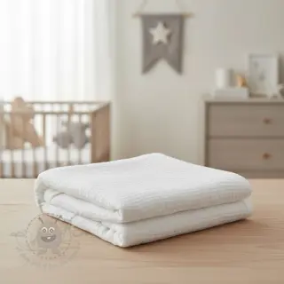 Dubbelgasväv/muslin white