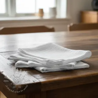 Dubbelgasväv/muslin white
